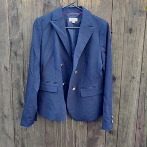 LOFT Navy Blazer Red Piping